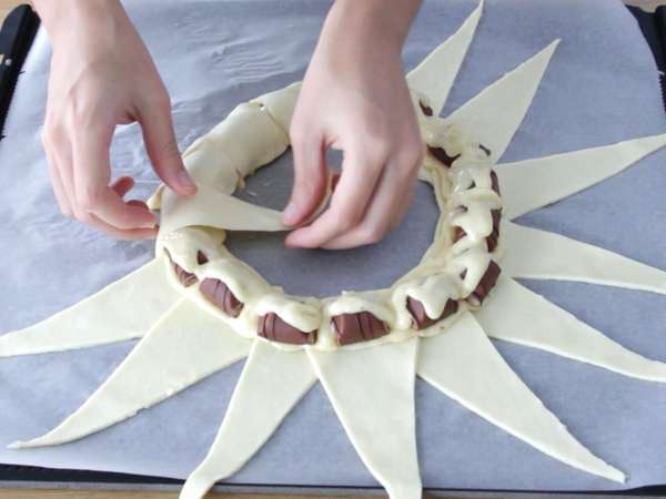 Galette des rois Kinder Buenóval - Előkészítés lépés 12