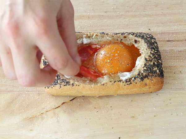 Tojásos csónakok chorizóval és sajttal - Előkészítés lépés 3