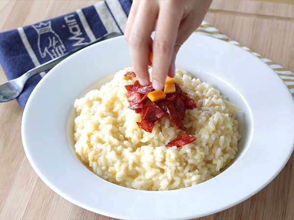 Rizottó sajttal és chorizóval - Előkészítés lépés 8