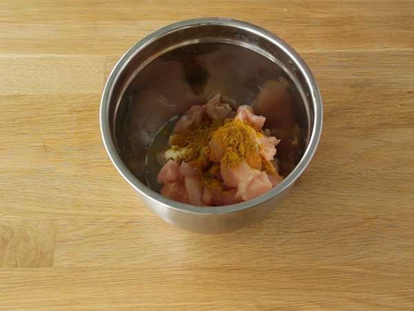Csirke curry kókusztejjel - Előkészítés lépés 1