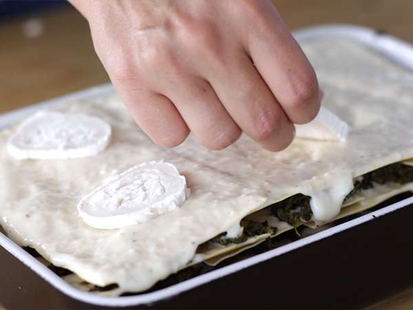 Spenótos és kecskesajtos lasagne - Előkészítés lépés 4