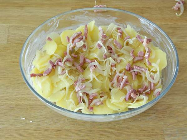 Hagyományos savoyai tartiflette - Előkészítés lépés 3