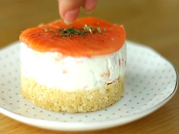 Sós lazacos sajttorta - Előkészítés lépés 6
