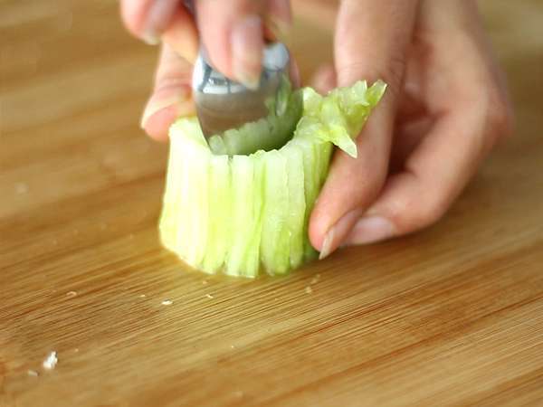 Vegán uborka és humusz cupcakes - Előkészítés lépés 3