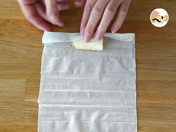 Banán chips filo tésztával - Előkészítés lépés 3
