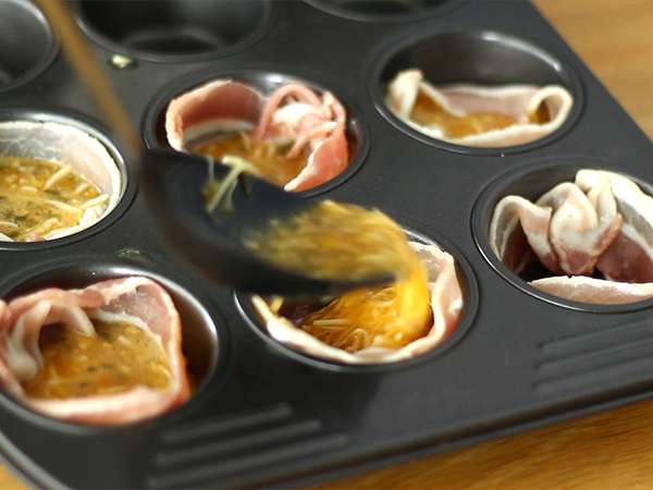 Bacon muffinok - Előkészítés lépés 3