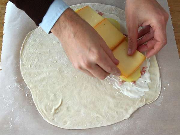 Chausson raclette-vel, savoyai calzone-val - Előkészítés lépés 3