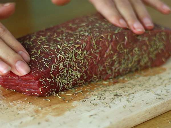 Bündnerfleisch vagy marhahús - Előkészítés lépés 1