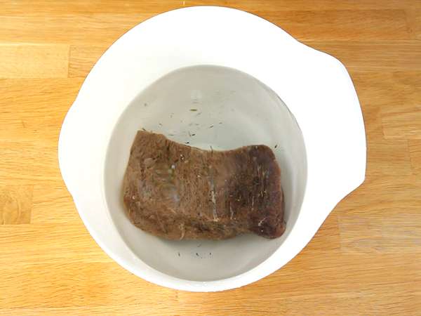 Bündnerfleisch vagy marhahús - Előkészítés lépés 3