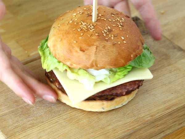Vegetáriánus vörösbab burger - Előkészítés lépés 9