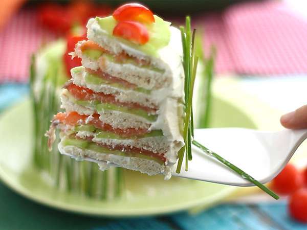Szendvicstorta, a friss aperitif torta - Előkészítés lépés 7