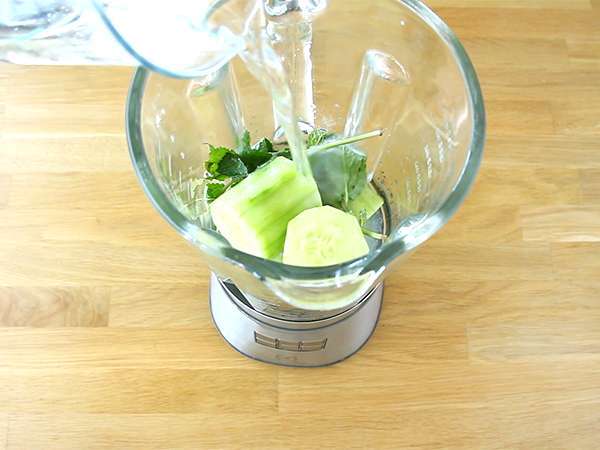 Uborka Mojito, alkoholmentes koktél - Előkészítés lépés 1