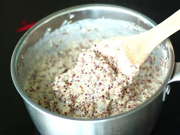 Quinoa és gombás rizottó - Előkészítés lépés 4