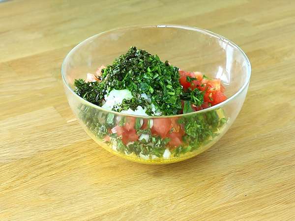 Nagyon könnyű keleti tabbouleh - Előkészítés lépés 2