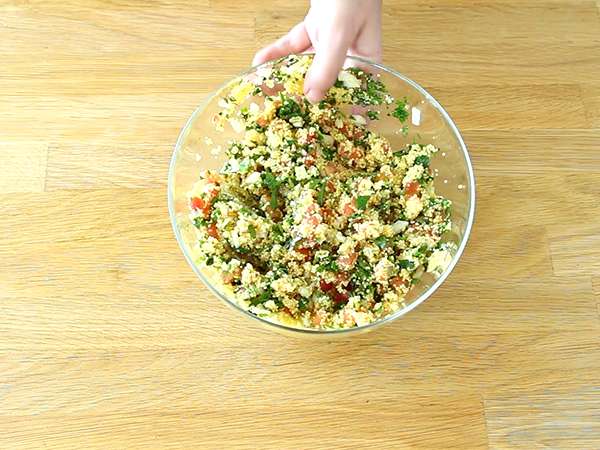 Nagyon könnyű keleti tabbouleh - Előkészítés lépés 3
