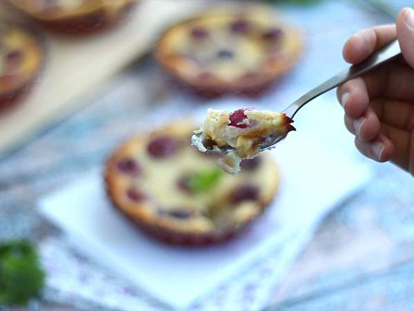 Gluténmentes mini cseresznye clafoutis - Előkészítés lépés 4