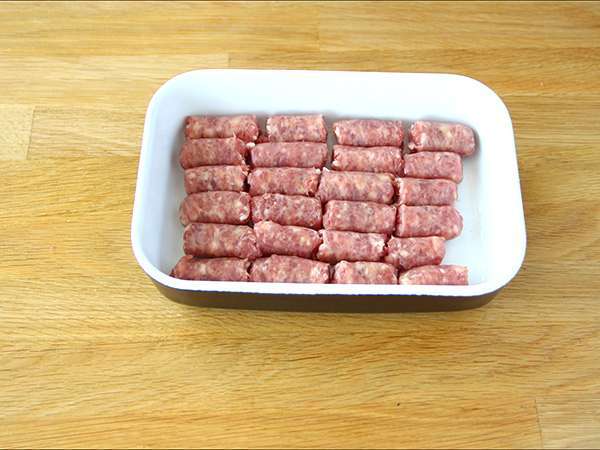 Karamellizált kolbászok az aperitifhez - Előkészítés lépés 1