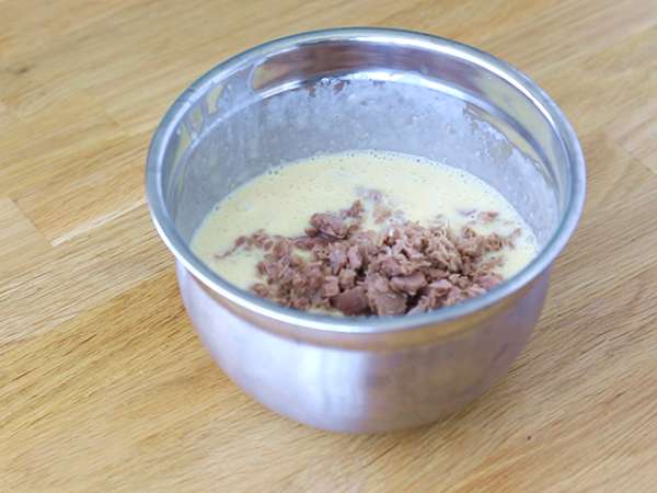 Tonhalas és paradicsomos quiche - Előkészítés lépés 2