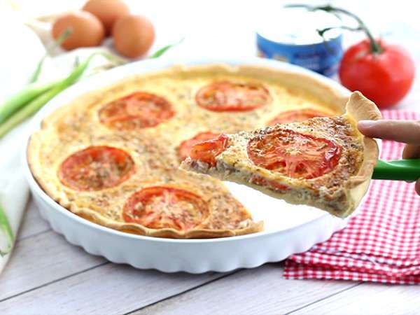 Tonhalas és paradicsomos quiche - Előkészítés lépés 5