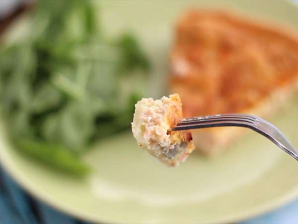 Gyors és egyszerű lazacos quiche - Előkészítés lépés 6