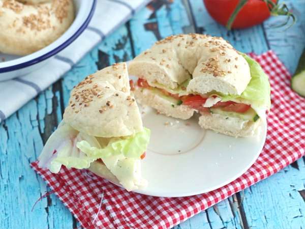 Vegetáriánus bagel - Előkészítés lépés 5