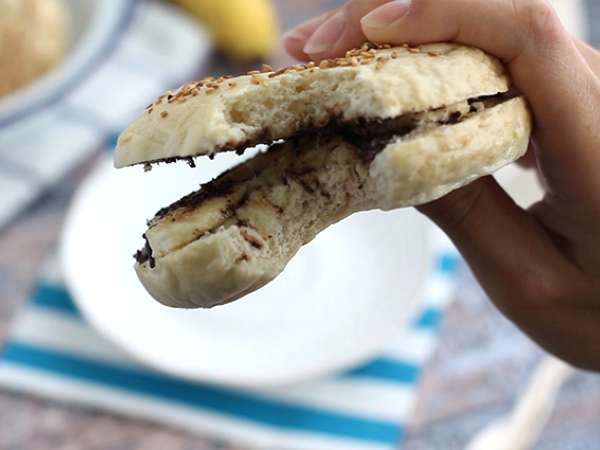 Csokoládés banános bagel - Előkészítés lépés 4