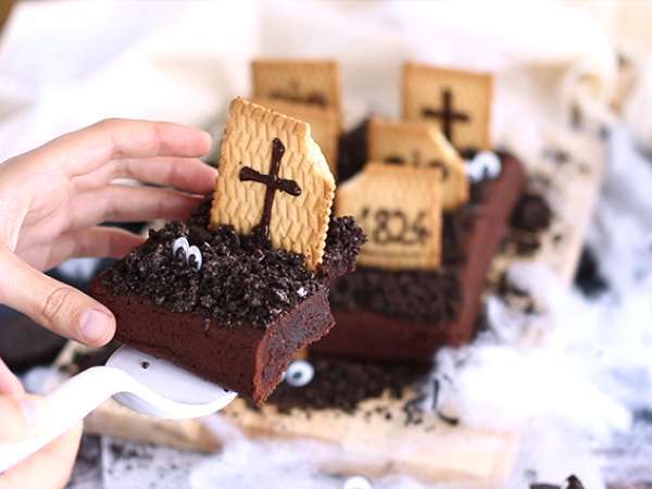 Temetői brownie Halloweenre - Előkészítés lépés 7