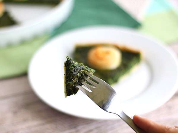 Spenótos és kecskesajtos quiche - Előkészítés lépés 5