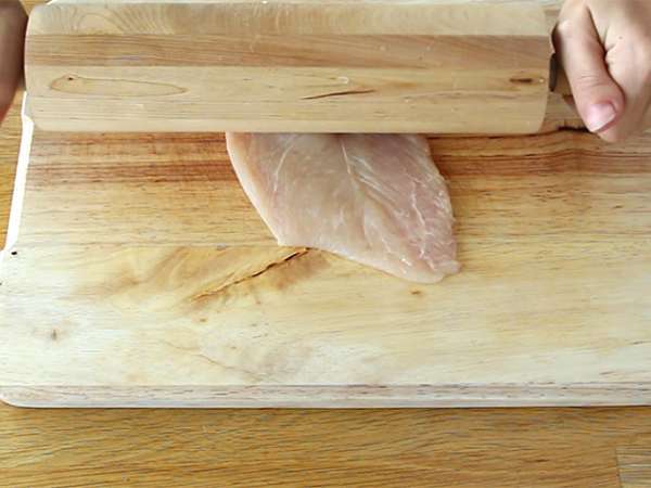 Csirke ballotinok mozzarellával - Előkészítés lépés 1