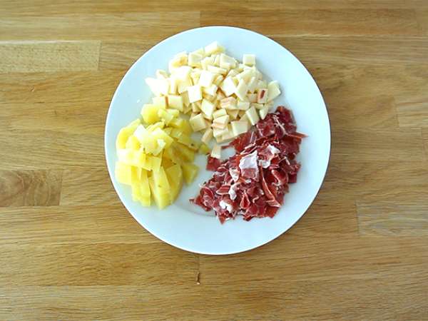Torta maradék raclette sajttal - Előkészítés lépés 1