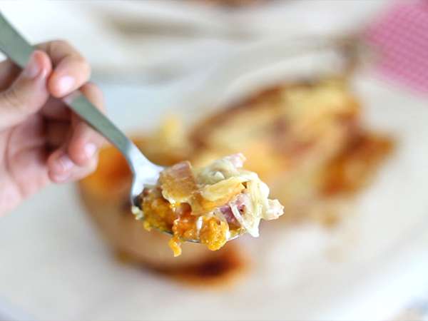 Courgiflette - Butternut sütőtök tartiflette stílusban - Előkészítés lépés 5