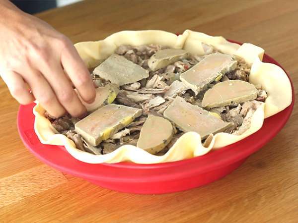 Gyöngytyúk pite libamájjal - Előkészítés lépés 5
