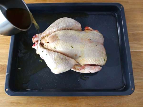 Hagyományos kappan gesztenyével - Előkészítés lépés 3