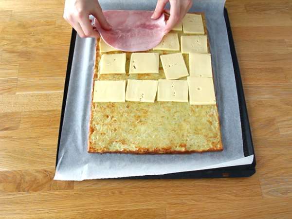 Burgonyatekercs Savoy Raclette sajttal és sonkával - Előkészítés lépés 4