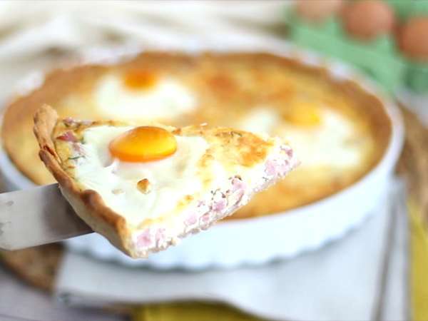 Tojásos sonkás quiche - Előkészítés lépés 7
