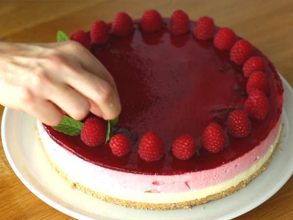 Fehér csokoládés málnás bavarois (lépések és videó) - Előkészítés lépés 15