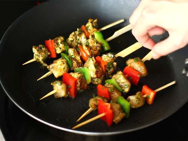 Csirke és paprika kebab - Előkészítés lépés 4