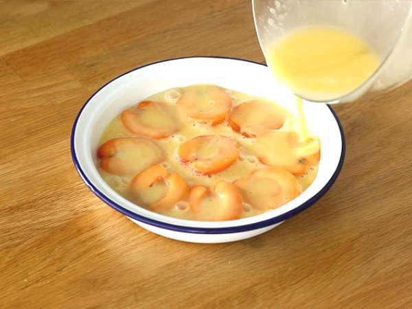 Sárgabarackos és kókuszos gratin - Előkészítés lépés 4