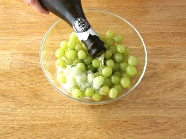 Szőlő Proseccóval - Előkészítés lépés 1