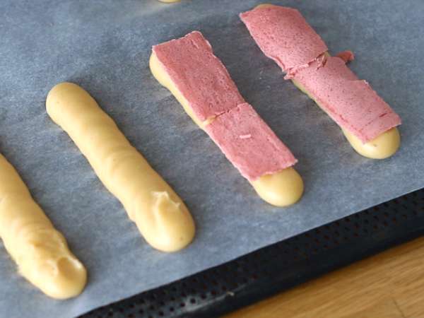 Eclair pisztáciakrémmel és málnával - Előkészítés lépés 11