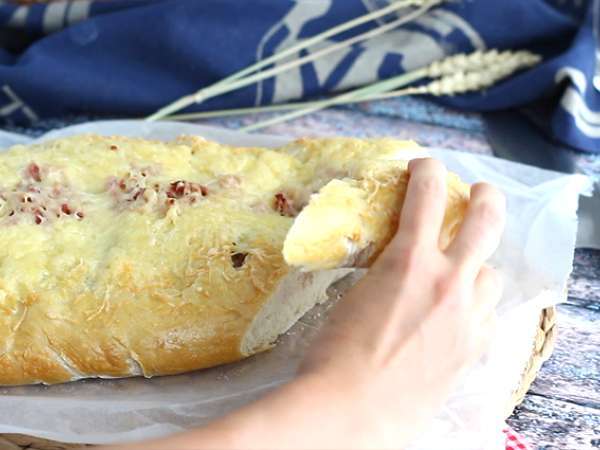 Fougasse szalonnával és hagymával - Előkészítés lépés 11