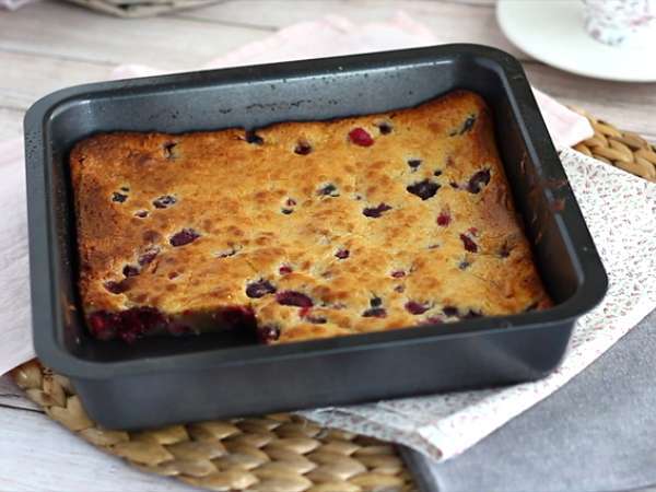 Fehér csokoládé és piros gyümölcsös brownie (Blondie) - Előkészítés lépés 5