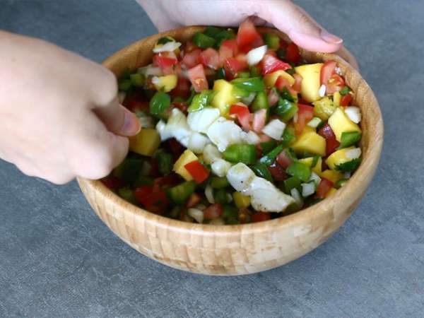 Tőkehal ceviche - Előkészítés lépés 5