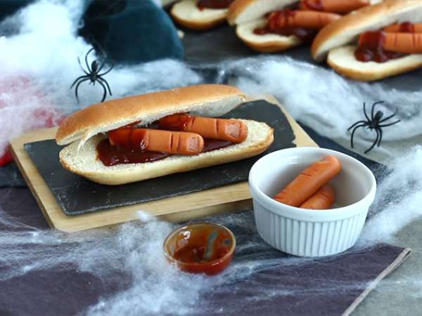 Véres Halloween hot dogok - Előkészítés lépés 5