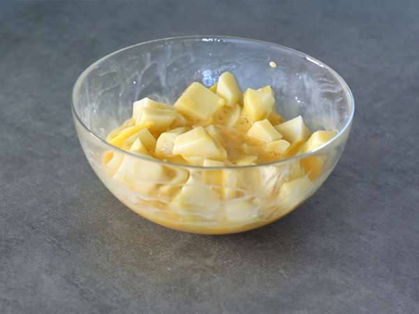 Raclette tortilla - Előkészítés lépés 2