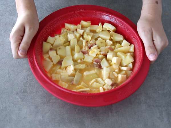Raclette tortilla - Előkészítés lépés 4
