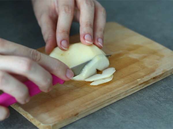 Körtefrangipane egyéni adagokban - Előkészítés lépés 1