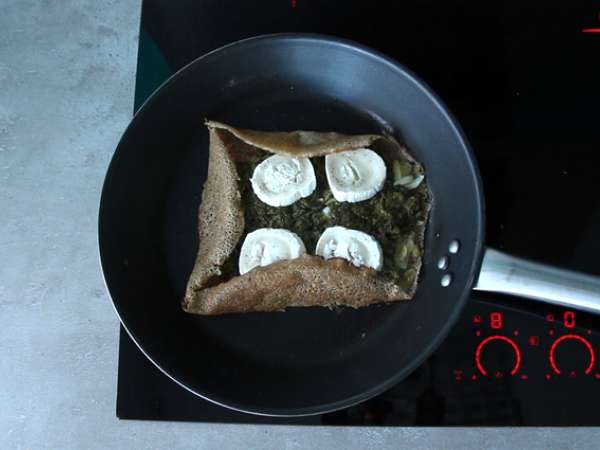 Kecskesajt és spenót galette - Előkészítés lépés 3