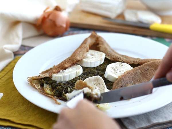 Kecskesajt és spenót galette - Előkészítés lépés 4