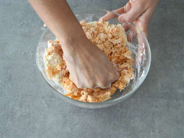 Édesburgonya gnocchi (könnyű gnocchi) - Előkészítés lépés 2